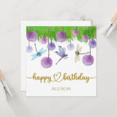 ハッピーバースデートンフライワイルドフラワーウォーター色 カード (正面/裏面インサイチュ)