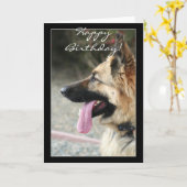 ハッピーバースデードイツの羊飼いグリーティングカード カード (黄色い花)