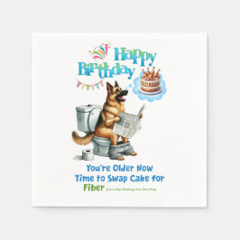 ハッピーバースデードイツの羊飼い時間より多くの繊維 スタンダードカクテルナプキン