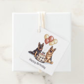 ハッピーバースデードイツシェパードドッグスお誕生日ケーキ フェイバータグ (インサイチュ)