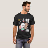 ハッピーバースデードゥドゥドゥベアーアンドブパンダ Tシャツ (正面フル)