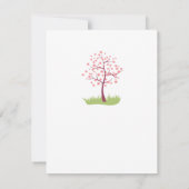 ハッピーバースデードッグパピーバードフラワーピンクカード (裏面)