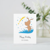 ハッピーバースデードッグパピー射撃、 発砲スターライト ポストカード (スタンド正面)