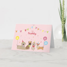 ハッピーバースデードッグパーティー カード