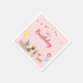 ハッピーバースデードッグパーティー スタンダードカクテルナプキン (角)