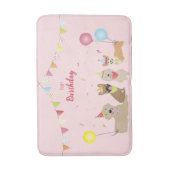 ハッピーバースデードッグパーティー バスマット (正面縦)