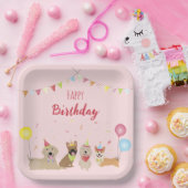 ハッピーバースデードッグパーティー ペーパープレート (パーティー)