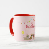 ハッピーバースデードッグパーティー マグカップ (正面左)