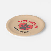 ハッピーバースデードッグポースケッチ ペーパープレート (アングル)