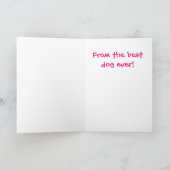 ハッピーバースデードッグマママワールド最高のズのペット写真 カード (内部)