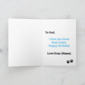 ハッピーバースデードッグ薄紫タンフランスのブルドッグ カード (内部)