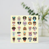 ハッピーバースデードッグ顔ポーティ動物 (スタンド正面)