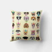 ハッピーバースデードッグ顔ポーティ動物 クッション (裏面)