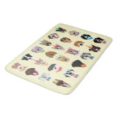 ハッピーバースデードッグ顔ポーティ動物 バスマット (アングル)