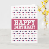 ハッピーバースデードットグリーティングカード カード (黄色い花)
