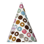 ハッピーバースデードナッツピンクとチョコレートパーティーハット パーティーハット (右)