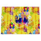 ハッピーバースデードナルドトランプ抱き枕 ラージペーパーバッグ (正面)