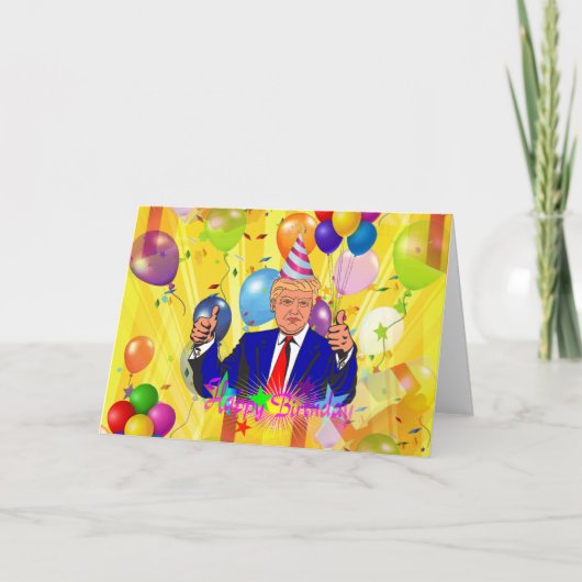 ハッピーバースデードナルドトランプ カード (正面)