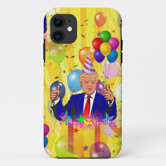 ハッピーバースデードナルドトランプ Case-Mate iPhoneケース (裏面)