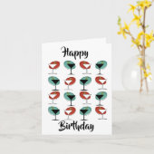 ハッピーバースデードリンクグリーティングカード カード (黄色い花)