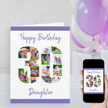 ハッピーバースデードーターNo. 30フォトコラージュ カード<br><div class="desc">Happy 30th Birthday Daughterと誕生日カードとユニークあなたの独自の写真のコラージュカスタムを言う。この誕生日カードは紫色のフェミニンタイポグラフィと30番の写真に焦点を当てるためシンプルののスタイリングを持っている。このテンプレートは、ハッピーバースデー娘を姉妹または好きな他の名前に編集するために設定される。カード内のメッセージを編集することもできます。各番号の先頭から順に写真を追加し、その位置でより良のまわりにく動作する写真を交換し違うる。30歳の誕生日プレゼントのコーディネートは当店で行ってみて下さい。</div>