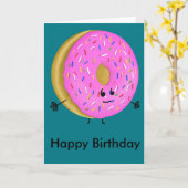 ハッピーバースデードーナツ カード (黄色い花)