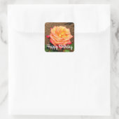 ハッピーバースデード来リームトゥルバラ#3ステッカー スクエアシール (バッグ)