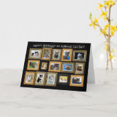 ハッピーバースデーナショナル猫デイカード カード (黄色い花)