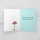 ハッピーバースデーナナピンクワイルドフラワーウォータカラー カード (内部)