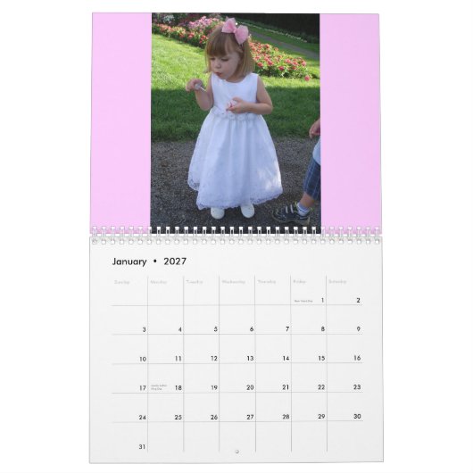 ハッピーバースデーナナ! カレンダー (1月 2027)