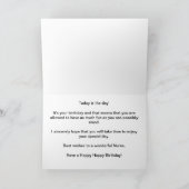 ハッピーバースデーナースフローラ蝶 カード (内部)