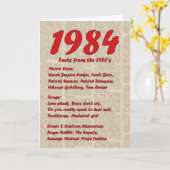 ハッピーバースデーニュースの80年代80s 1984生年 カード (黄色い花)