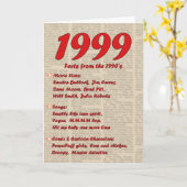 ハッピーバースデーニュースの90年代90s 1999生年 カード (黄色い花)