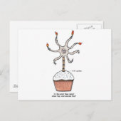 ハッピーバースデーニューロンカップケーキ ポストカード (正面/裏面)