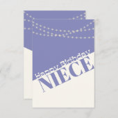 ハッピーバースデーニースカモダンミニマルード 招待状 (正面/裏面)