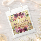 ハッピーバースデーニーチェススウィート16パーティーギフトフローラ フェイバーバッグ (クリップ留めされた状態)