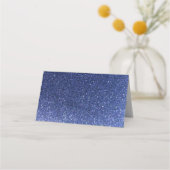 ハッピーバースデーネイビーブルーグリッターグラムパーソナライズされた プレイスカード (裏面)