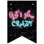 ハッピーバースデーネオンサインオンブリック バンティングフラッグ (第1の旗)