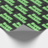 ハッピーバースデーネオンブリック ラッピングペーパー (角)