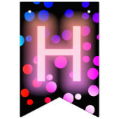 ハッピーバースデーネオン記号(ドット付) バンティングフラッグ (第2の旗)