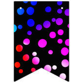 ハッピーバースデーネオン記号(ドット付) バンティングフラッグ (第1の旗)