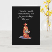 ハッピーバースデーネズミの包ユーモラス装 カード (黄色い花)