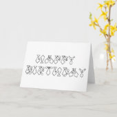 ハッピーバースデーネックタイフォント折り畳みグリーティングカード カード (黄色い花)