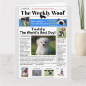 ハッピーバースデーノベルティドッグニュース カード (正面)