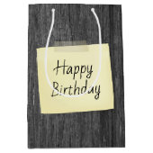 ハッピーバースデーノートオングレーウッド ミディアムペーパーバッグ (正面)