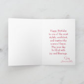 ハッピーバースデーハイヒール写真 カード (内部)