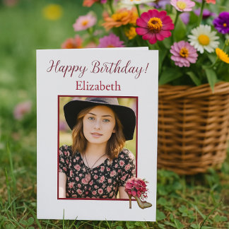 ハッピーバースデーハイヒール写真 カード