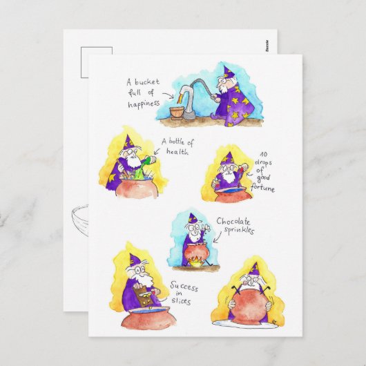 ハッピーバースデーハガキbyニコールジャネス シーズンポストカード (正面/裏面)