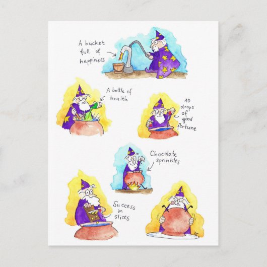 ハッピーバースデーハガキbyニコールジャネス シーズンポストカード (正面)