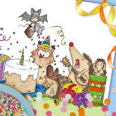 ハッピーバースデーハガキbyニコールジャネス ポストカード